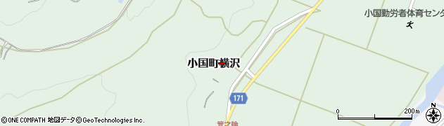 新潟県長岡市小国町横沢周辺の地図