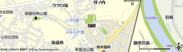 福島県須賀川市森宿（膳棚）周辺の地図