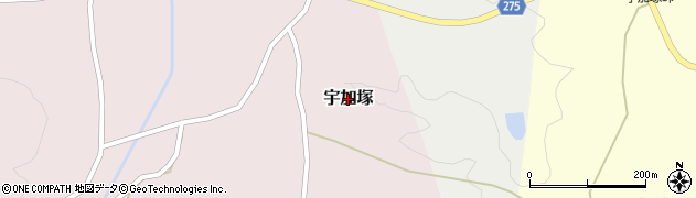 石川県能登町（鳳珠郡）宇加塚周辺の地図