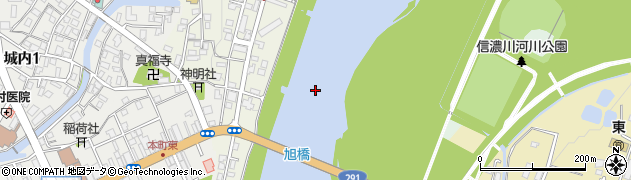 信濃川周辺の地図