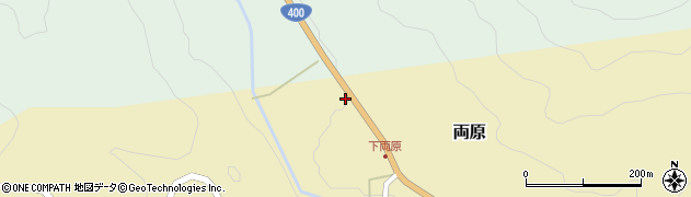 福島県昭和村（大沼郡）両原（腰巻）周辺の地図