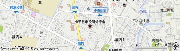 小千谷市　市役所観光交流課・観光協会周辺の地図