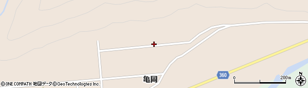 福島県只見町（南会津郡）亀岡（添山）周辺の地図
