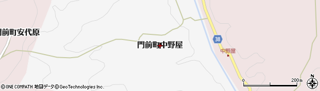石川県輪島市門前町中野屋周辺の地図