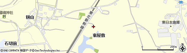 福島県須賀川市森宿東屋敷周辺の地図