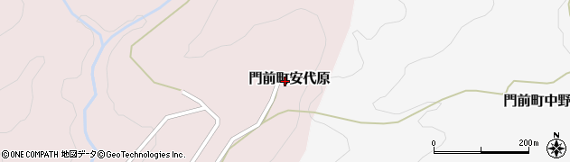 石川県輪島市門前町安代原周辺の地図