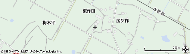 福島県郡山市田村町岩作（東作田）周辺の地図
