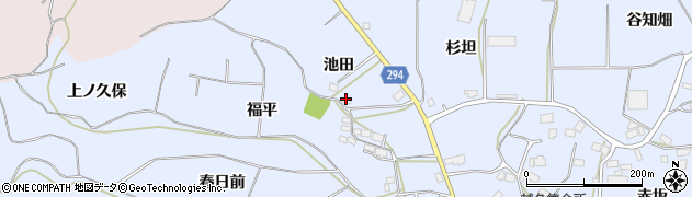 福島県須賀川市越久（池田）周辺の地図