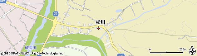 新潟県魚沼市松川周辺の地図