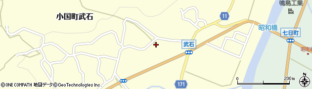 新潟県長岡市小国町武石周辺の地図
