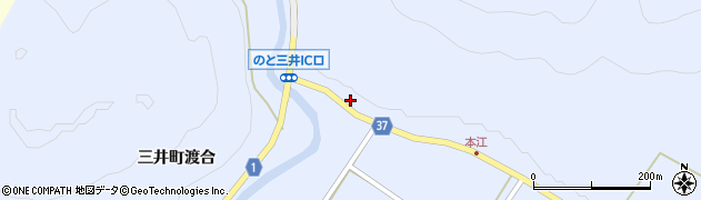 石川県輪島市三井町（本江ト）周辺の地図