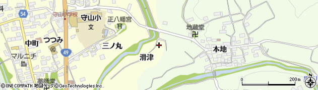 福島県郡山市田村町守山（滑津）周辺の地図