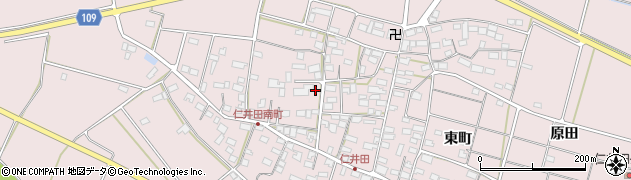 福島県須賀川市仁井田周辺の地図