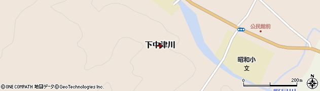 福島県昭和村（大沼郡）下中津川周辺の地図