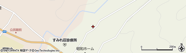 福島県昭和村（大沼郡）小中津川（折橋）周辺の地図