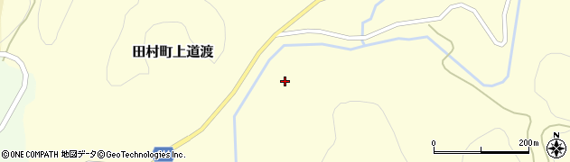 福島県郡山市田村町上道渡（向田）周辺の地図