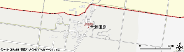 福島県須賀川市守屋（源田原）周辺の地図