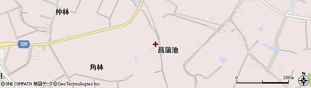 福島県須賀川市仁井田角林周辺の地図