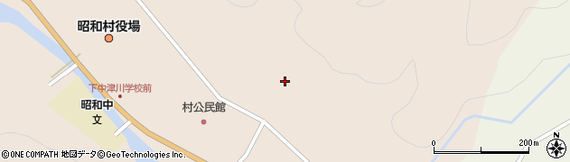 福島県昭和村（大沼郡）下中津川（木曽）周辺の地図