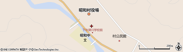 福島県昭和村（大沼郡）下中津川（中島）周辺の地図