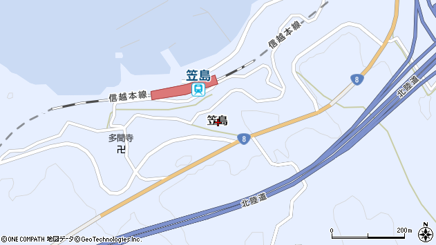 〒949-3662 新潟県柏崎市笠島の地図