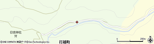 石川県輪島市打越町（日向）周辺の地図