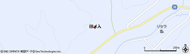 福島県川内村（双葉郡）下川内（田ノ入）周辺の地図