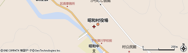 昭和村役場出納室周辺の地図