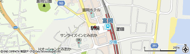 福島県双葉郡富岡町駅前周辺の地図