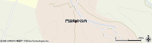 石川県輪島市門前町中谷内周辺の地図