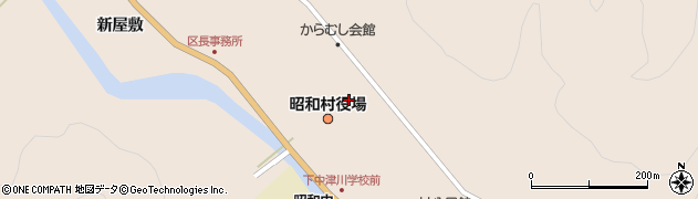 福島県昭和村（大沼郡）下中津川（窪田）周辺の地図