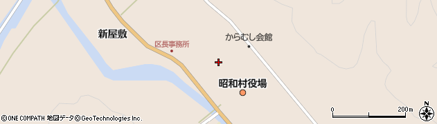 福島県昭和村（大沼郡）下中津川（柳原）周辺の地図