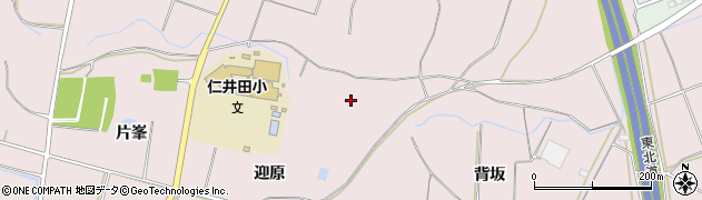 福島県須賀川市仁井田迎原周辺の地図