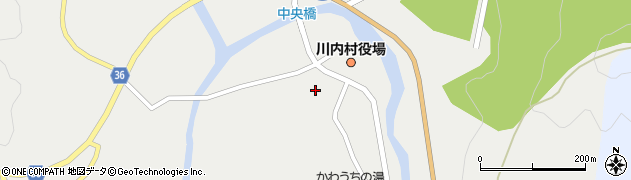 川内村役場　川内村コミュニティセンター公民館周辺の地図