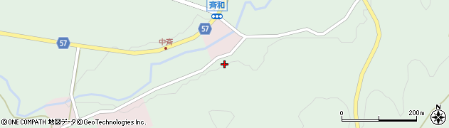 石川県能登町（鳳珠郡）中斉（ケ）周辺の地図