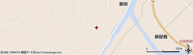福島県昭和村（大沼郡）下中津川（新田裏）周辺の地図