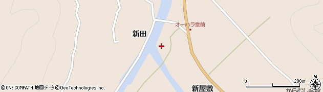 福島県昭和村（大沼郡）下中津川（落合）周辺の地図