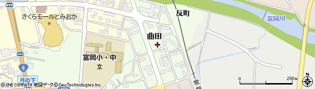 福島県双葉郡富岡町曲田周辺の地図