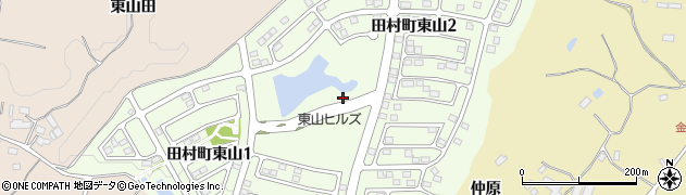 福島県郡山市田村町東山周辺の地図