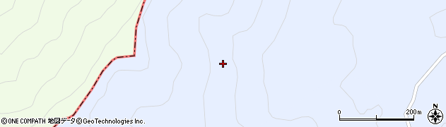 福島県只見町（南会津郡）布沢（打越山）周辺の地図