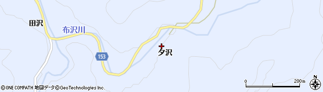 福島県只見町（南会津郡）布沢（入夕沢）周辺の地図