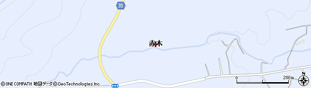 福島県富岡町（双葉郡）本岡（赤木）周辺の地図