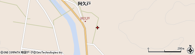福島県昭和村（大沼郡）下中津川（花坂）周辺の地図