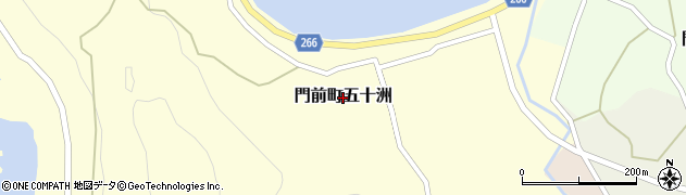 石川県輪島市門前町五十洲周辺の地図