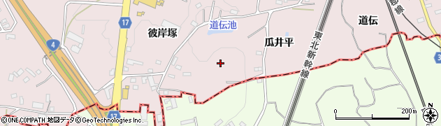 福島県郡山市安積町笹川瓜井平周辺の地図