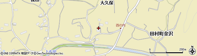 福島県郡山市田村町金沢大久保周辺の地図