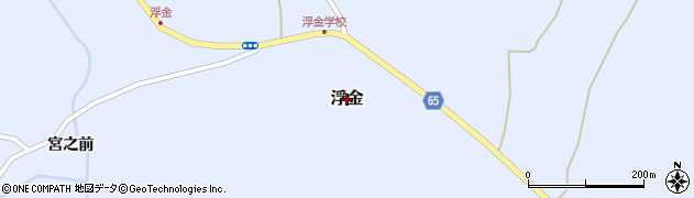 福島県小野町（田村郡）浮金周辺の地図