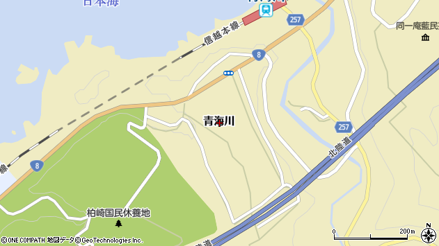 〒949-3661 新潟県柏崎市青海川の地図