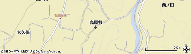 福島県郡山市田村町金沢（高屋敷）周辺の地図