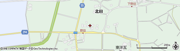 福島県郡山市三穂田町野田（中沢目）周辺の地図